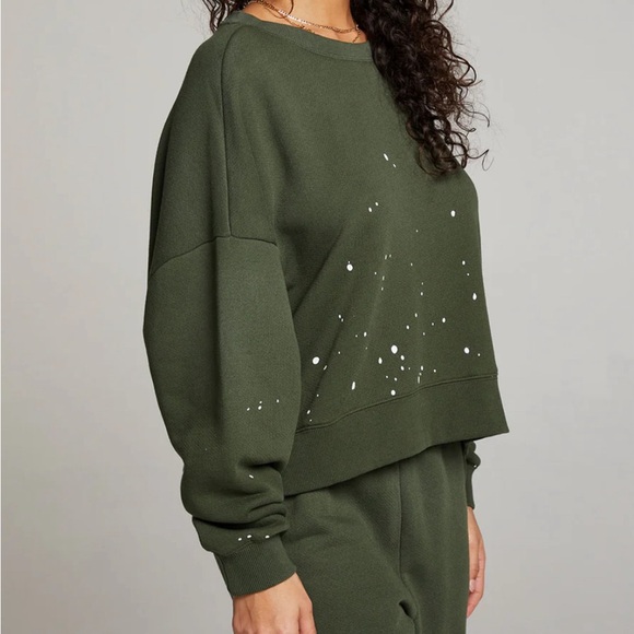 Chaser Ombré Forest Night Splatter Paint Pullover and Matching Pant - Picture 6 of 7